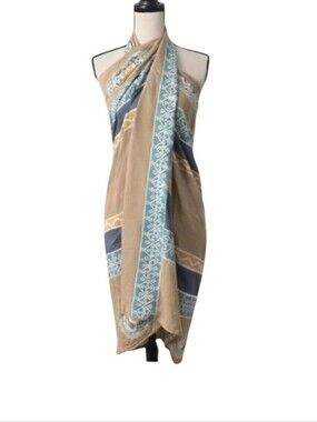 Hary Dary Tan Batik Artisan Hand-Dyed Scarf Bali 70x45 Fair Trade